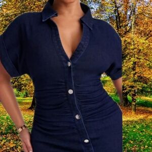 (3/$25) Dark Blue Denim Dress